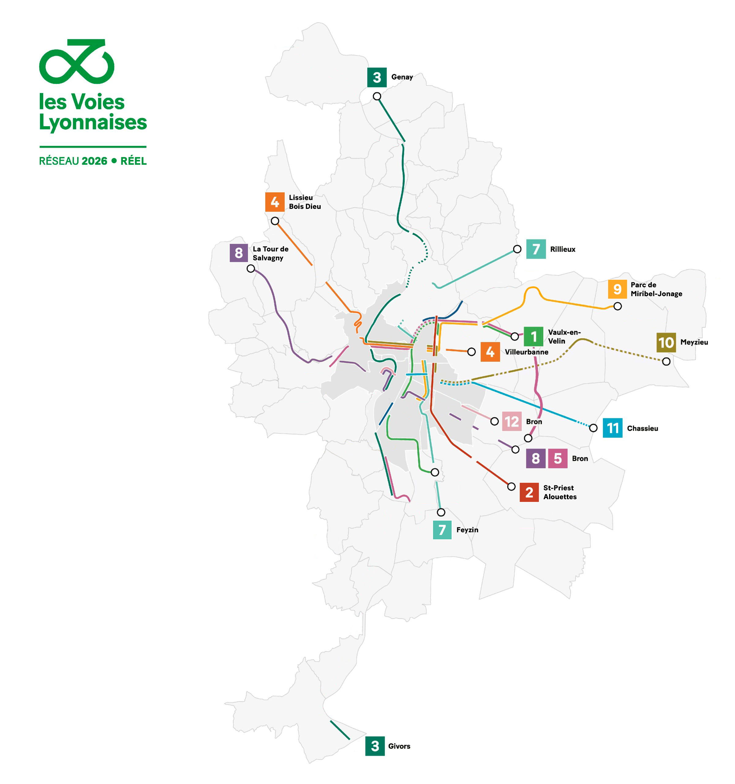 Plan réel des Voies Lyonnaises